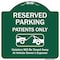 Signmission Reserved Parking Patients Violators Towed Away Owner Expense Alum Sign, 18" L, 18" H, GW-1818-9902 A-DES-GW-1818-9902 - alternate 1